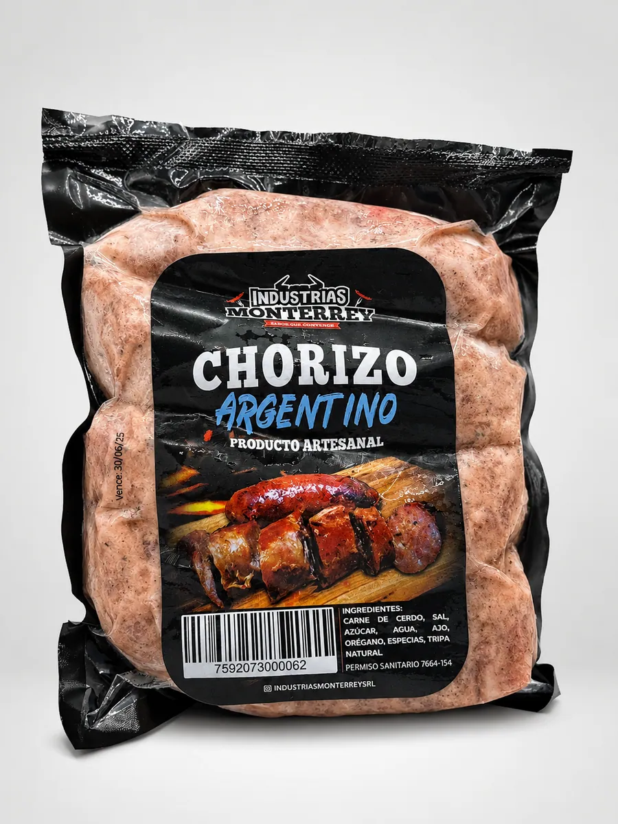 Empaque de Chorizo Argentino Industrias Monterrey