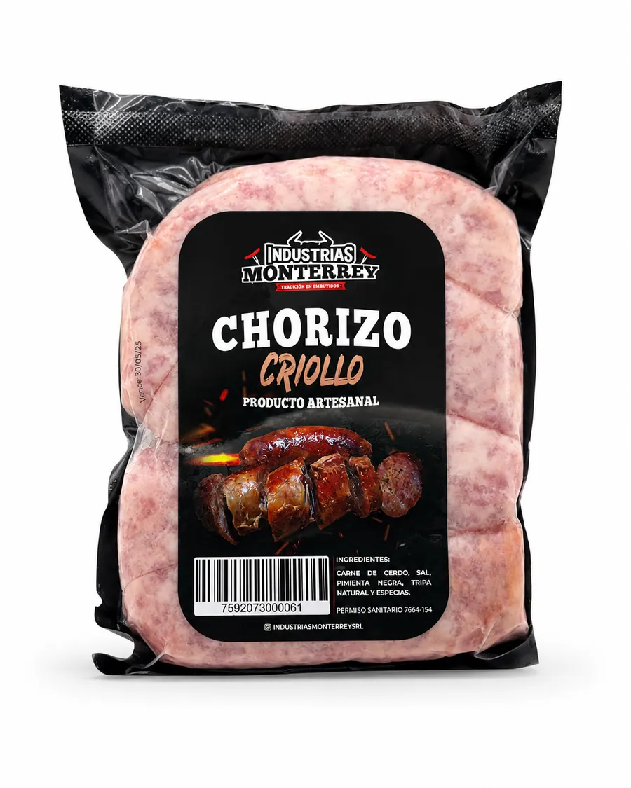 Empaque de Chorizo Criollo Industrias Monterrey
