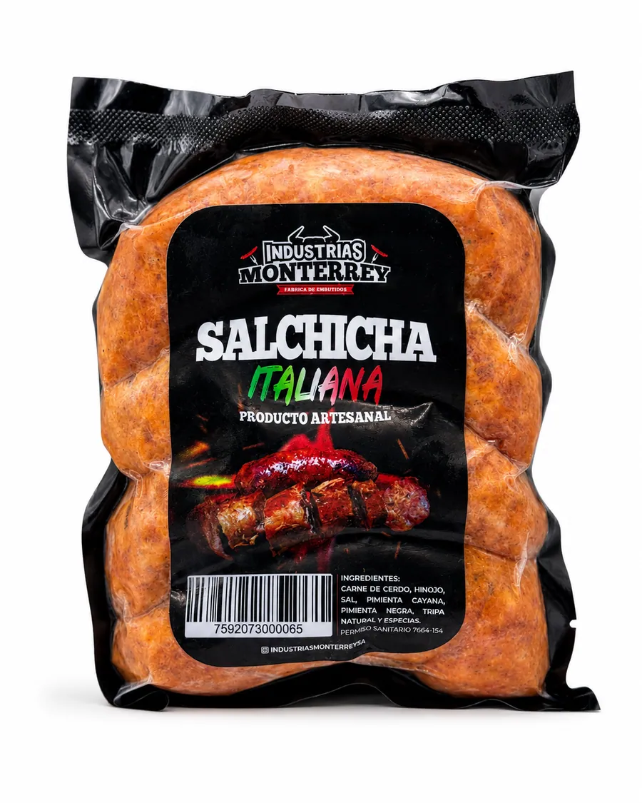 Empaque de Salchicha Italiana Industrias Monterrey