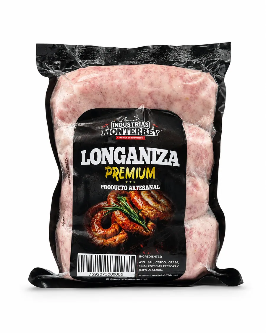 Empaque de Longaniza Premium Industrias Monterrey